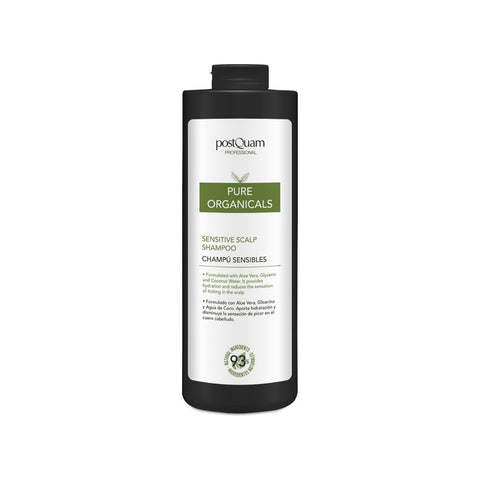 Shampoo Cuero Cabelludo Sensible Organicals 93% Ingredientes Naturales con Áloe Vera y Agua de Coco